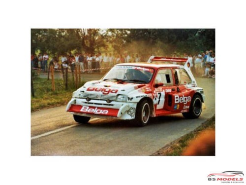 TK24468 MG Metro 6R4  3° Rally Ypres 1986   "BELGA" decal Waterslide decal Decal