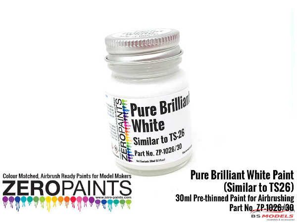 ZP1026-30 Pure Brilliant White Paint (Similar to TS26) 30ml Paint Material