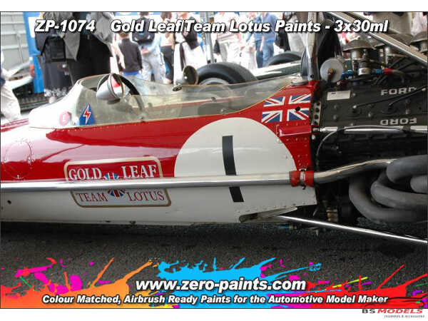 ZP1074 Gold Leaf / Team Lotus 72 Paint set 3x30ml Paint Material