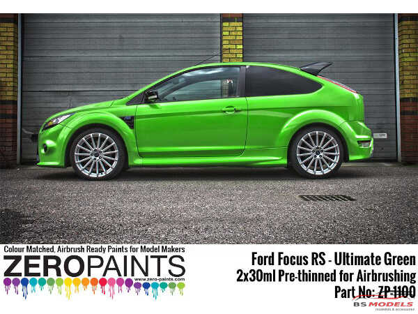 ZP1100 Ford Focus RS Ultimate Green Paint 2x30ml set Paint Material
