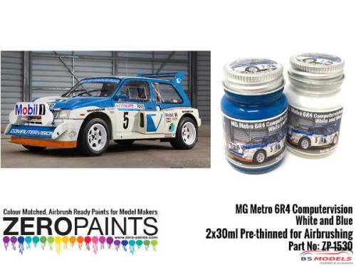 ZP1530 MG Metro 6R4 Computervision - White and Blue Paint set 2x30ml) Paint Material