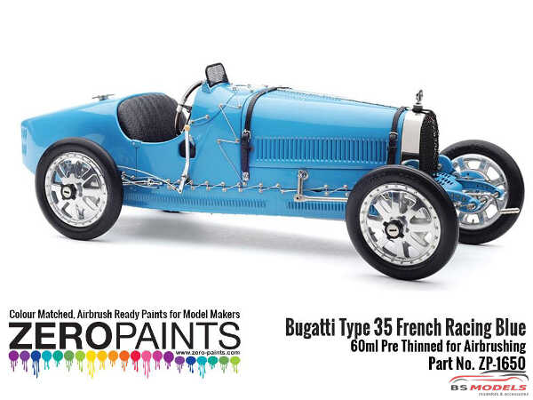 ZP1650 Bugatti Type 35 French Racing Blue Paint 60ml Paint Material