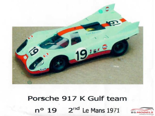 P24021K Porsche 917 K Gulf Team #19   2nd Le Mans 1971 Resin Kit