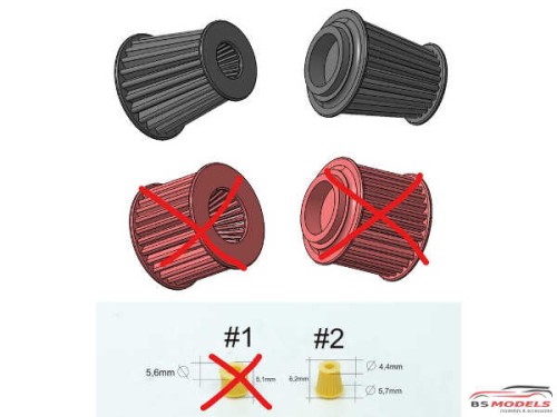 SP24288-2 Airfilter (2pcs) Resin Accessoires