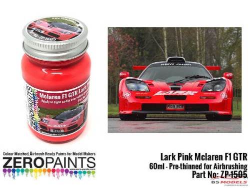 ZP1505 Lark Pink - Mclaren F1 GTR Paint 60ml Paint Material