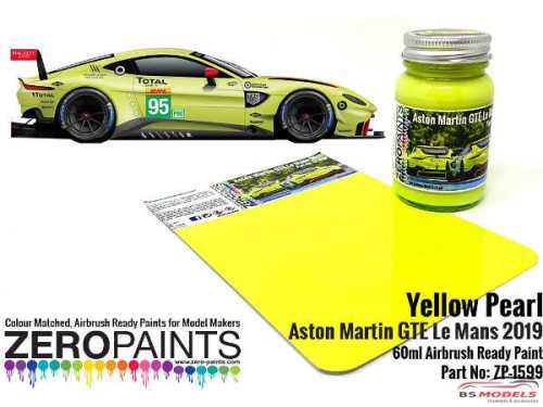 ZP1599 Yellow Pearl Aston Martin GTE Le Mans 2019 Paint 60ml Paint Material