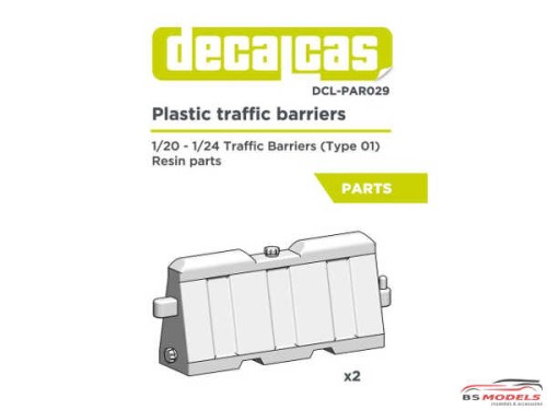 DCLPAR029 Plastic Traffic barriers Type1 (2pcs) Resin Accessoires