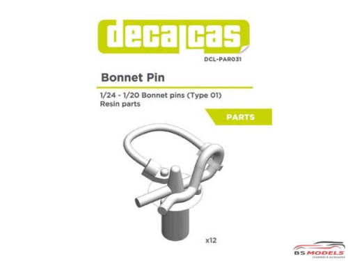 DCLPAR031 Bonnet Pin (Type1) (12pcs) Resin Accessoires