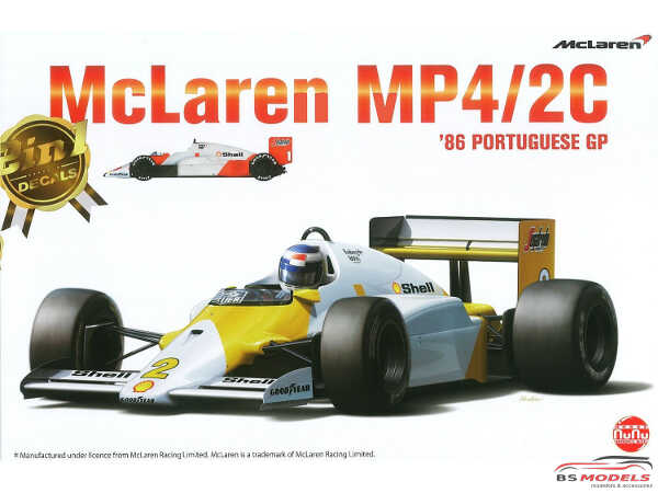 PN20001 Mclaren MP4/2c  Portugal GP 1986  #1 #2 Plastic Kit