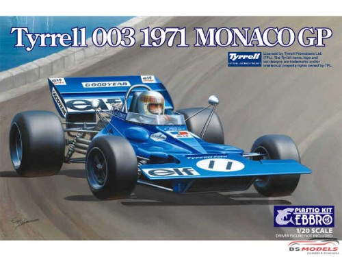 EBR20007 Tyrrell 003  Stewart - Cevert   Monaco 1970 Plastic Kit