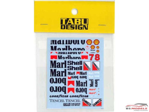 TABU20004E Mclaren MP4/8 option decal Waterslide decal Decal