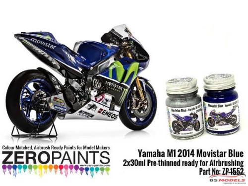 ZP1552 Yamaha M1  2014  Movistar Blue paunt set  2x30ml Paint Material