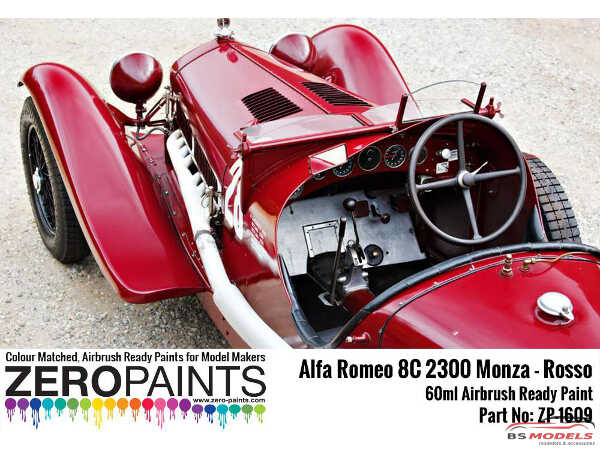 ZP1609 Alfa Romeo 8C  2300  Monza Rosso   60ml Paint Material