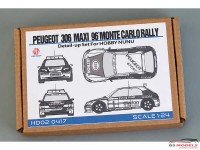 HD020417 Peugeot 306 Maxi '96  Monte Carlo Rally  detail up set For NuNu 24009 Multimedia Accessoires