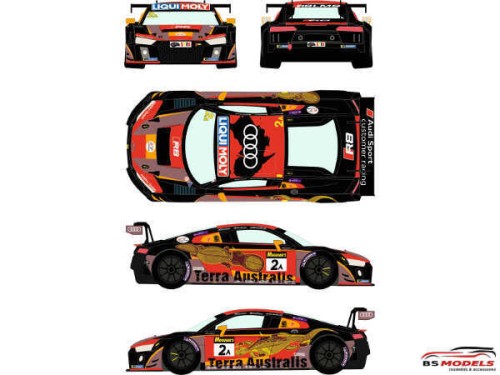 RDE24048 Audi R8 LMS  GT3  #2A  Liqui Moly 12h of Bathurts 2016 Waterslide decal Decal