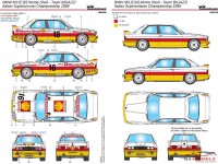 LB24035 BMW M3  E30  Monte Shell - Team Bigazzi  Italian Superturismo 1989 Waterslide decal Decal