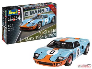 REV07696 Ford GT 40 Le Mans 1968 & 1969  LIMITED EDITION Plastic Kit