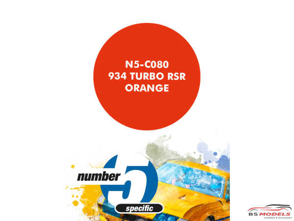 N5C080 Porsche 934 Turbo RSR  Orange Paint Material