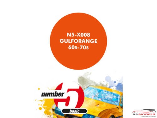 N5X008 Gulf Orange  60s - 70s Paint Material