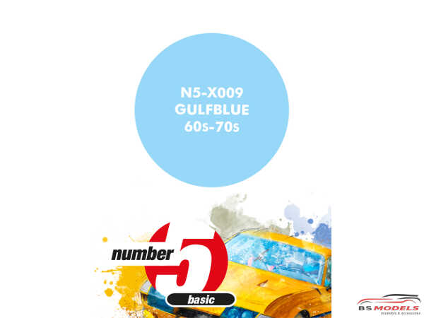 N5X009 Gulf Blue  60s - 70s Paint Material