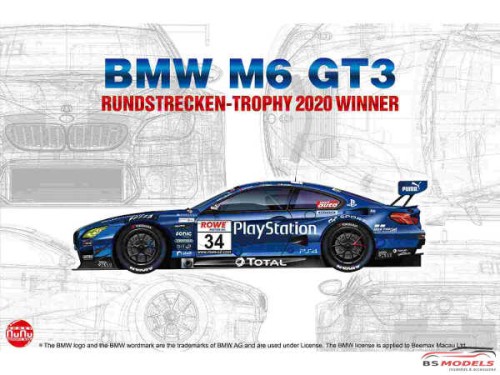 PN24027 BMW M6 GT3 2016  Nurburgring 24H  (Playstation) Plastic Kit