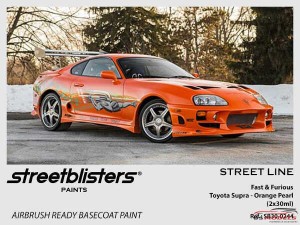 SB300244 Fast & Furious Toyota Supra Orange Pearl (2 x 30 ml) Paint Material