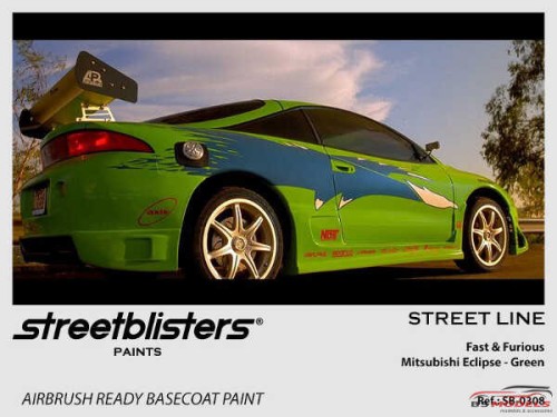 SB300308 Fast & Furious Mitsubishi Eclips Green Paint Material