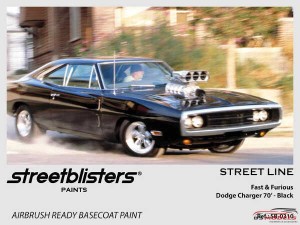 SB300310 Fast & Furious Dodge Charger 70' Black Paint Material