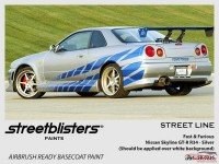 SB300326 Fast & Furious Nissan Skyline GT-R  R34 Silver Paint Material