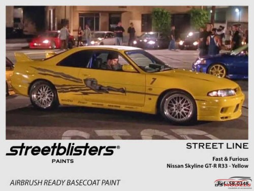 SB300348 Fast & Furious Nissan Skyline GT-R  R33  Yellow Paint Material