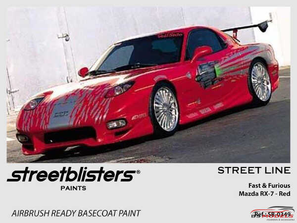 SB300349 Fast & Furious Mazda RX-7 Red Paint Material