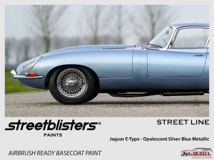 SB300353 Jaguar E-Type Opalescent Silver Blue Metallic Paint Material