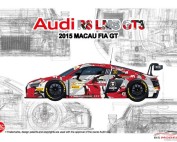 PN24028 Audi R8  Hong Kong Macau GT 2015 Plastic Kit