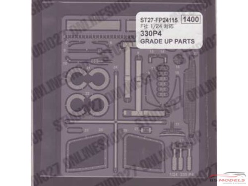 STU27FP24115 Ferrari 330 P4  upgrade parts Etched metal Accessoires