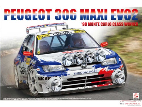 BEE24026 Peugeot 306 MAXI  EVO2  Rally Monte Carlo 1999 grade up Plastic Kit