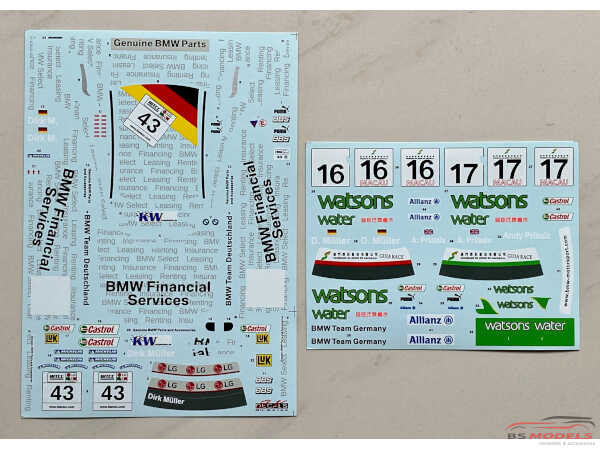 SK24144 BMW 320i E46 FIA WTCC Race of Italy 2005 Waterslide decal Decal