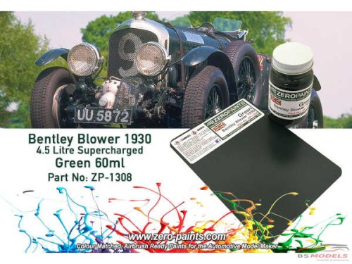 ZP1308 Bentley Blower 4.5 Litre 1930 Green Paint 60ml Paint Material