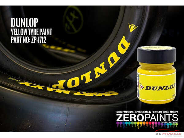 ZP1712 Dunlop Tyre Yellow 30ml Paint Material