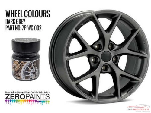 ZPWC002 Wheel colour range - Dark Grey  30ml Paint Material