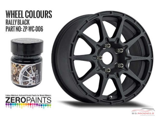 ZPWC006 Wheel colour range - Rally Black  30ml Paint Material