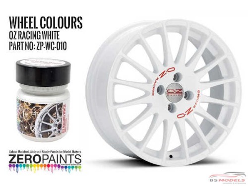 ZPWC010 Wheel colour range - OZ Racing White  30ml Paint Material