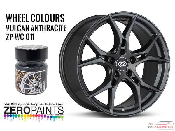 ZPWC011 Wheel colour range - Vulcan Anthracite  30ml Paint Material