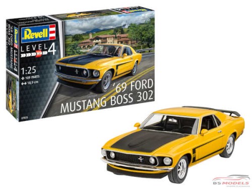 REV07025 Ford Mustang Boss 302  1969 Plastic Kit