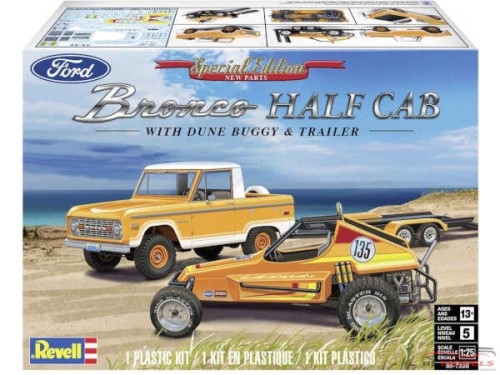 REVUS85-7228 Ford Bronco Half Cab Buggy and trailer Sandman Plastic Kit