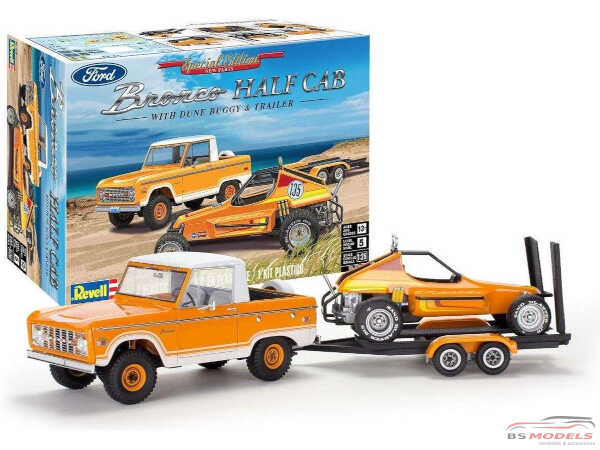 REVUS85-7228 Ford Bronco Half Cab Buggy and trailer Sandman Plastic Kit