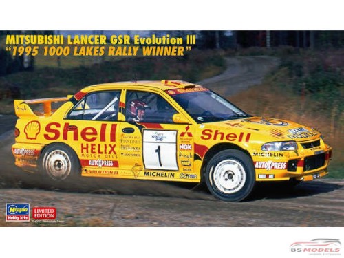 HAS20560 Mitsubishi Lancer GSR EVO III  Winner 100 lakes rally 1995 Plastic Kit