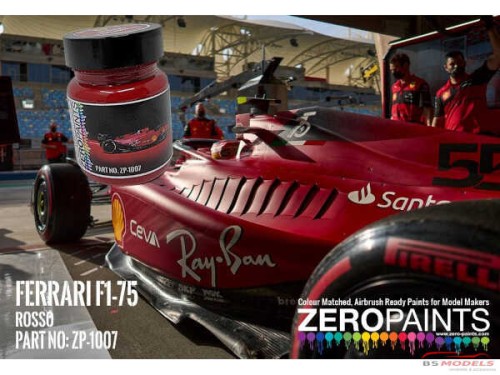 ZP1007-F1-75 Ferrari F1-75 Rosso (2022 Formula One) Red paint 60ml Paint Material