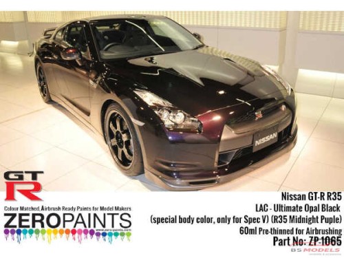 ZP1065-LAC Nissan LAC 2009-2010 GT-R R35 SpecV New Midnight Purple paint 60ml Paint Material