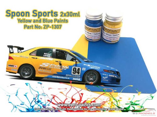 ZP1307 Spoon Sports Blue and Yellow paint set 2x30ml Paint Material