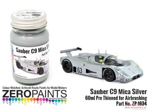 ZP1634 Sauber C9 Le Mans 1989  Silver Mica paint 60ml Paint Material